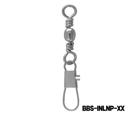AQUA MARINE - Brass Barrel Swivel With Interlock Snap Nickel Plated